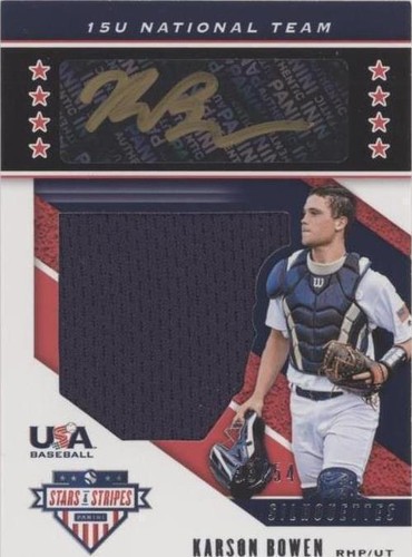 2019 Panini USA Baseball Stars & Stripes - Karson Bowen #USA-BZ