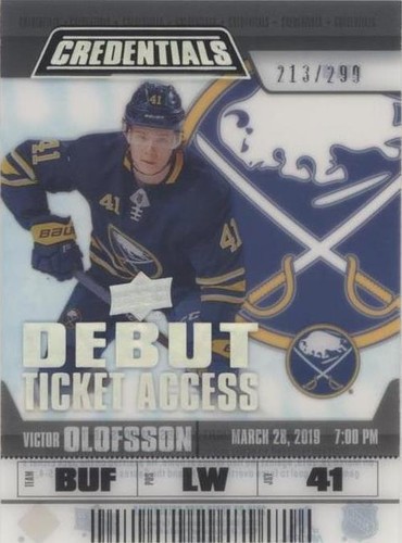 2019-20 Upper Deck Credentials - Victor Olofsson #RTA-8