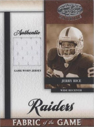 2008 Leaf Certified Materials Jerry Rice #FOG-36