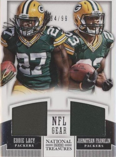 2013 Panini National Treasures Eddie Lacy Johnathan Franklin #5
