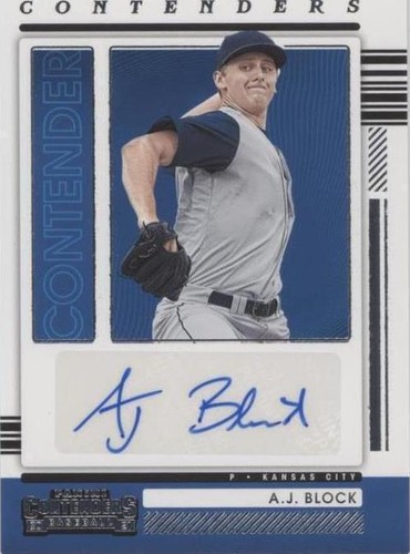 2021 Panini Contenders - A.J. Block #CA-AB