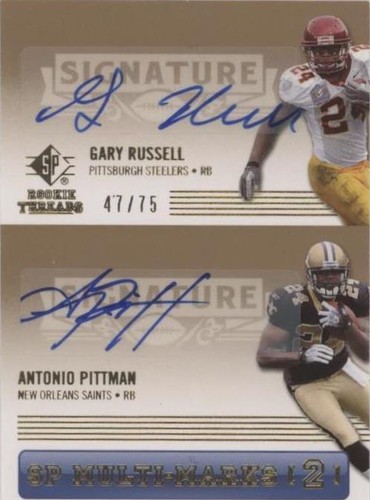 2007 SP Rookie Threads Antonio Pittman Gary Russell #SPM2-RP