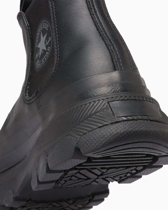 Pre-owned Converse 31310830  Leather All Star (r) Trekwave Sidegore Hi Black (men's)