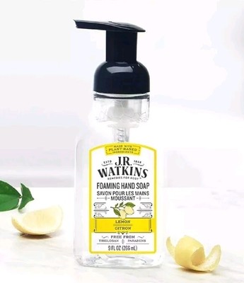 J.R. Watkins FOAMING HAND SOAP Lemon Scent 9 fl oz ALL NATURAL PLANT-BASED