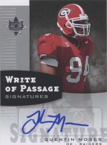 2007 Ultimate Collection Quentin Moses #WP-QM