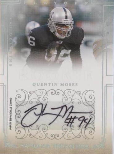 2007 Playoff National Treasures Quentin Moses #185