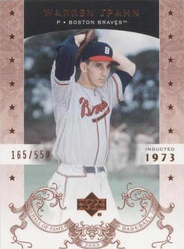 2005 Upper Deck Hall of Fame - Warren Spahn #72