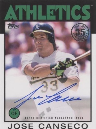 2021 Topps - Jose Canseco #86A-JC