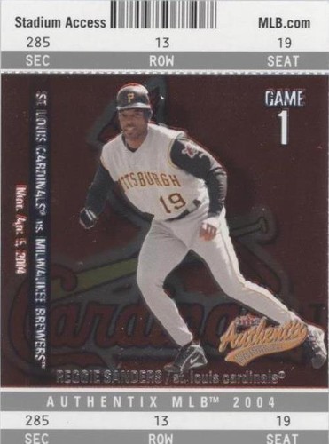 2004 Fleer Authentix - Reggie Sanders #80