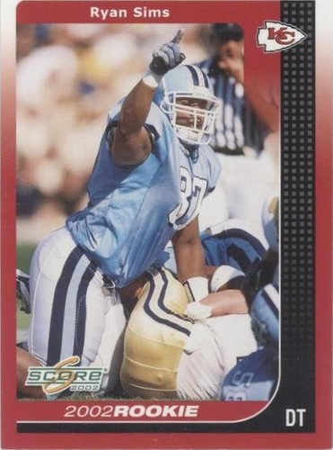 2002 Score Ryan Sims #306