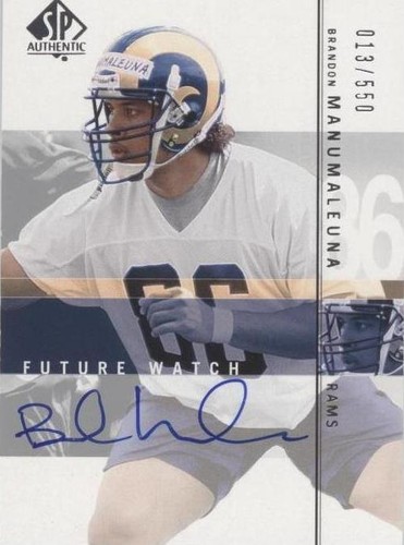 2001 SP Authentic Brandon Manumaleuna #126