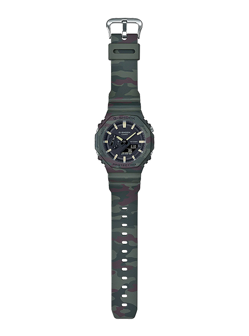 Pre-owned Casio G-shock Man Resin Band Wrist Watch Gae-2100we-3adr