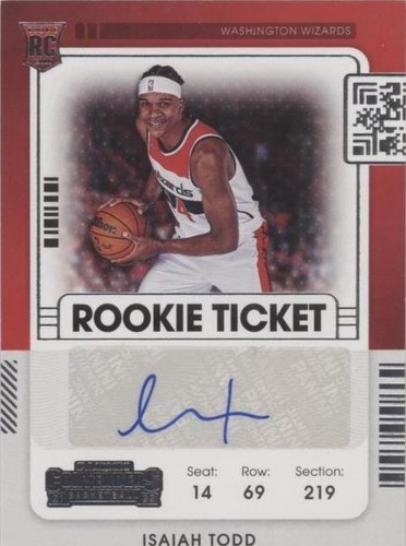 2021-22 Panini Contenders - Isaiah Todd #160