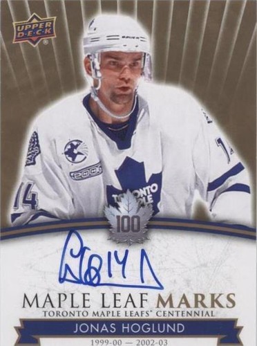 2017 Upper Deck Toronto Maple Leafs Centennial - Jonas Hoglund #MLM-JH