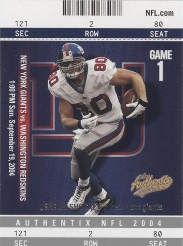 2004 Fleer Authentix Jeremy Shockey #19