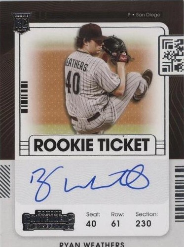 2021 Panini Contenders - Ryan Weathers #144