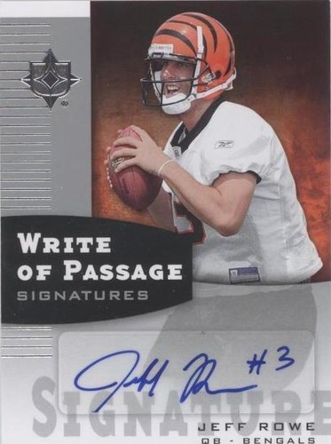 2007 Ultimate Collection Jeff Rowe #WP-RO