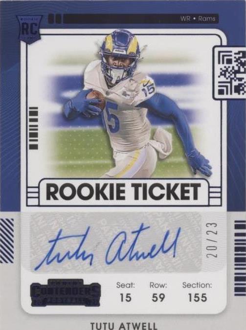 2021 Panini Contenders Rookie Ticket RPS RPS Preview Blue 119 Tutu
