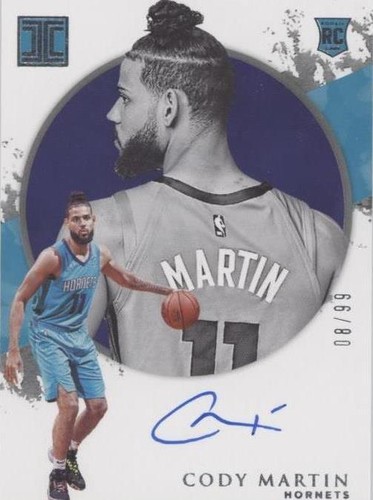 2019-20 Panini Black Rookie Memorabilia Gold /10 Cody Martin