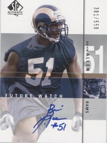 2001 SP Authentic Brian Allen #128