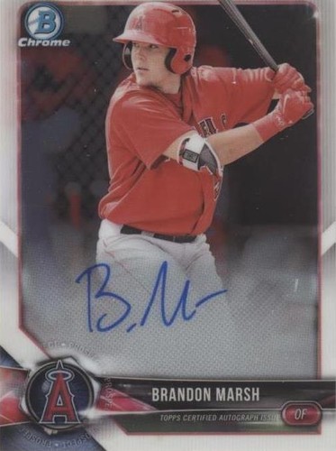 2018 bowman Brandon marsh auto リフ PSA9 2019 Bowman Sterling - #BSPA-BM Brandon Marsh autograph (AU