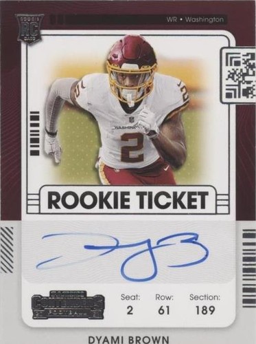 2021 Panini Contenders Dyami Brown #125