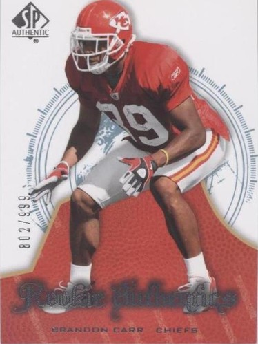 2008 SP Authentic Brandon Carr #179