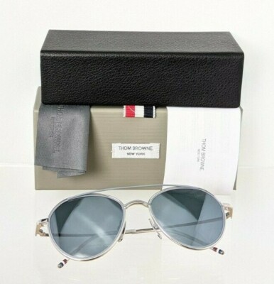 Pre-owned Dita Brand Authentic Thom Browne Sunglasses Tbs 109-b-t Silver Grey Tb109 Frame In Blue