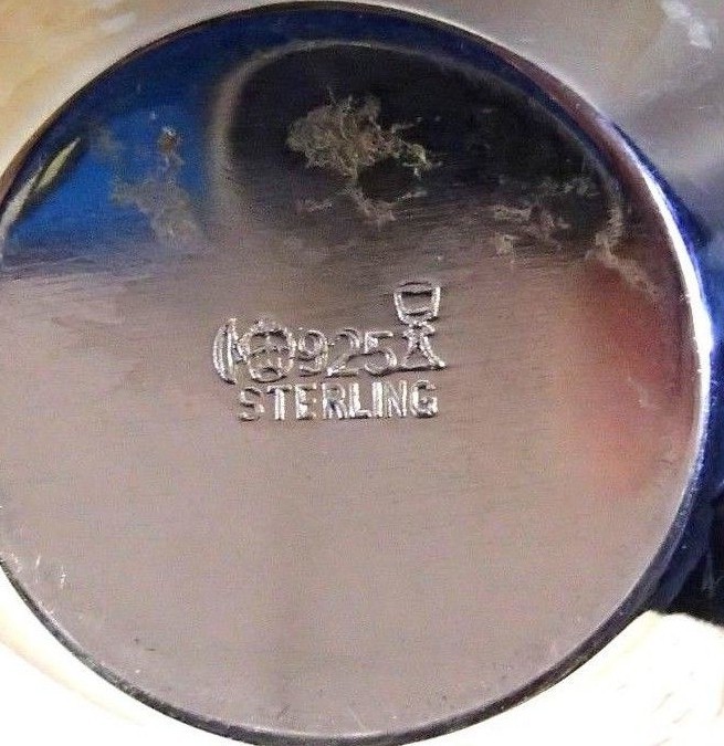 NICE STERLING SILVER SUGAR AND CREAMER SET ANLAUFGESCHUTZT PAPER LABEL MARKED
