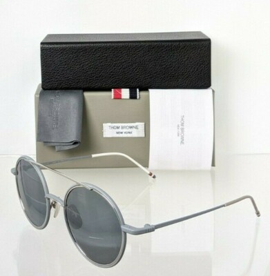 Pre-owned Dita Brand Authentic Thom Browne Sunglasses Tbs 108-b-t Grey Silver Tb108 Frame In Blue