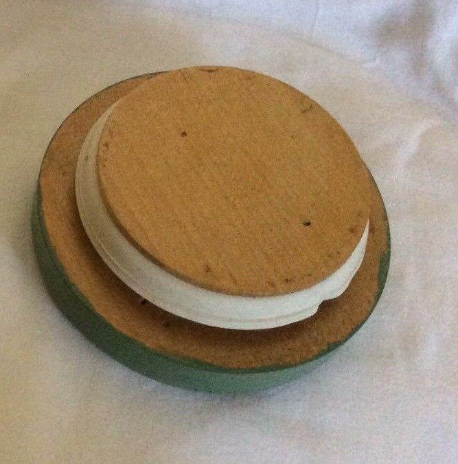 Hand Painted Lid With Finch Bird