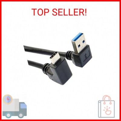 cablecc USB 3.1 USB-C Up Down Angled to 90 Degree Down Angled A Male Data Cable