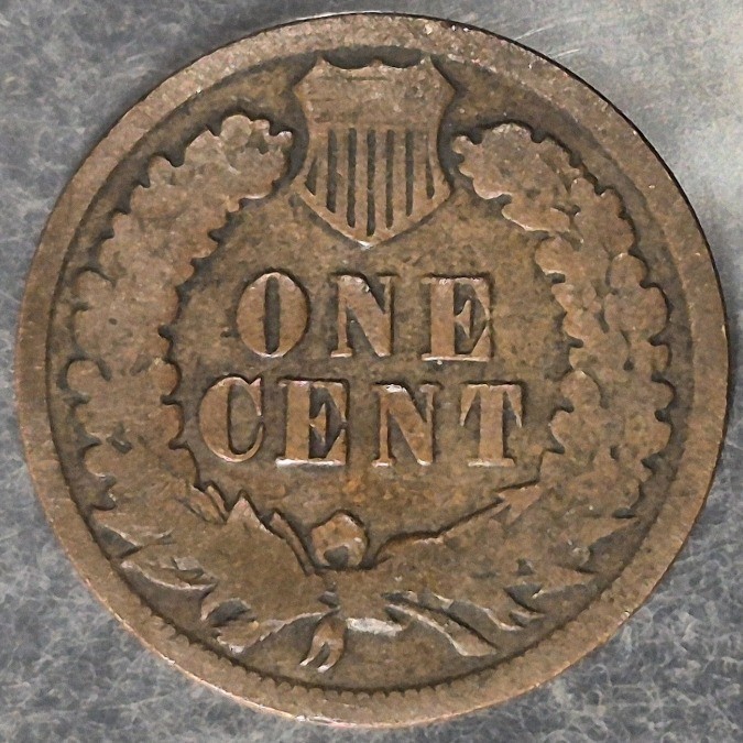 1891 Indian Head cent, reverse