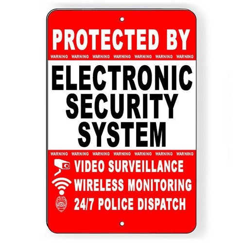 Video Surveillance Metal Sign S55