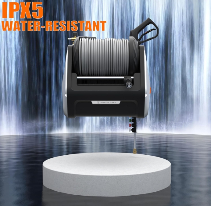 Giraffe Tools Electric Pressure Washer Hose Reel Wall Mounted Pressure Washer