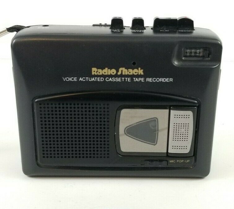 Radio Shack 14-1105 Voice Actuated Cassette Tape Recorder with Headphones