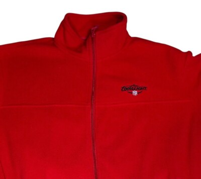Coors Light Beer Dunbrooke Mens Full Zip Polyester Jacket Sz L (fits like XL)Red