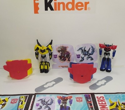 KINDER MINI MAXI ARGENTINA TRANSFORMERS- FSB16A-FSB17A  - SET COMPLETO CON 2 BPZ