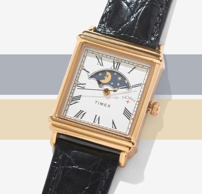 NOAH x TIMEX Collaboration Sun And Moon Wrist Watch Gold