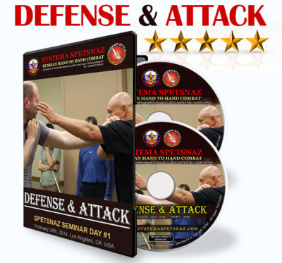 SYSTEMA RUSSIAN SPETSNAZ: DVD #15 - DEFENSE & ATTACK - 2 DVD set (Vadim Starov)