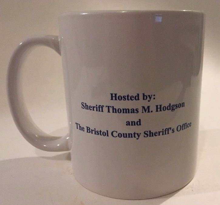Coffee Mug Massachusetts Sheriffs Convention 2002 Norwood White and Blue Cup