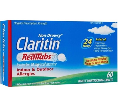 Claritin 24Hr Allergy Relief 60 RediTabs Disintegrating ex 2/2025