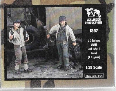 Verlinden WWII Us Tanques Happy Look What i Found 2 Resina Figs 1/35 1897 St