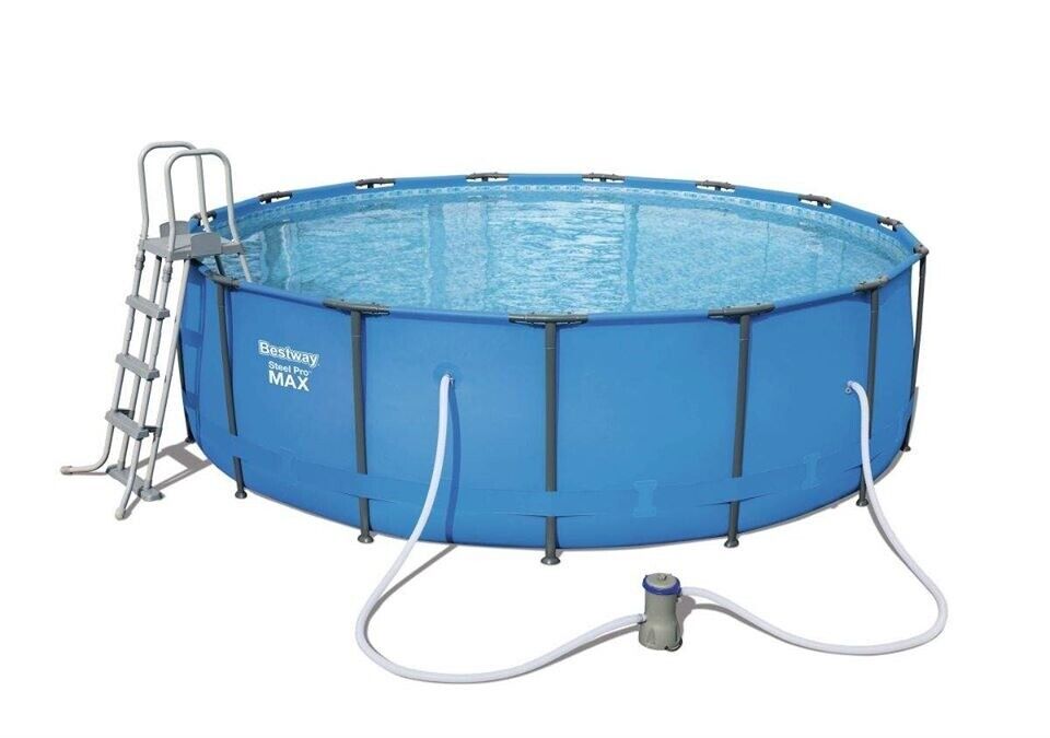 BESTWAY STEEL PRO MAX ROUND ABOVE GROUND SWIMMING POOL 15ft x 4ft ( 457cmx122cm) New and