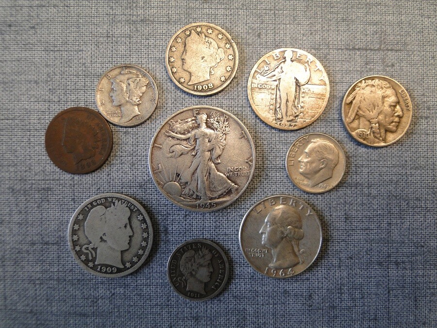 旧貨幣コイン 7枚セット COLLECTION OF TEN (10) HISTORIC VINTAGE US COINS ~ SEVEN OF