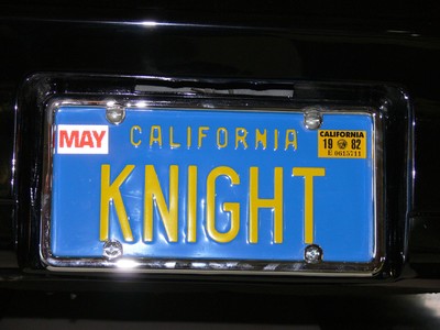 Knight Rider | '82 Trans Am | KITT | KNIGHT | STAMPED Replica Prop License Plate