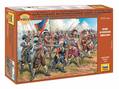 8061 Zvezda model kit austrian musketeers and pikemen scale 1/72