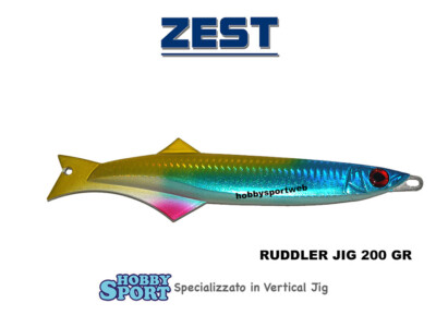 VERTICAL JIG ZEST RUDDLER TAIL  200 GR COL HL27 BLU / GIALLO CERNIA RICCIOLA