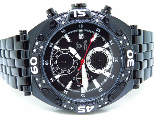 Pre-owned Aqua Master Jojo Joe Rodeo Black Pvd Finish 48 Mm W351 Genuine Diamond Watch