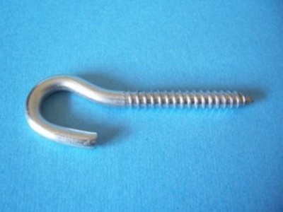 1/4'' x 3-5/8'' Stainless Steel Lag Screw Hook, 5/16'' Thread: 2, 5, 10, 25, 50 pcs